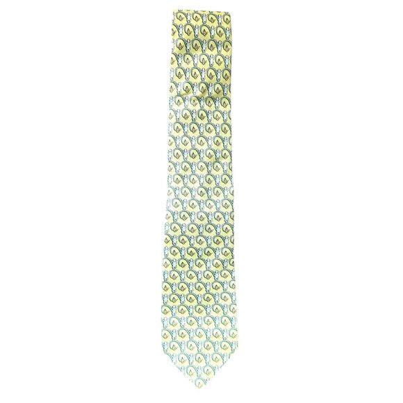 VINEYARD VINES Monkey Print Silk Tie Lime Green‎ - Picture 1 of 4
